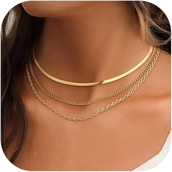 Bracelets Femme Dochais - 5-7 Pièces - Acier Inoxydable Plaqué Or 14K - Zircone Cubique - Réglables