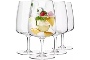 ‎KROSNO KROSNO Kieliszki do Wody i Wina | Zestaw 4 kieliszków | 330 ML | Kolekcja Modern | Kieliszki do wody i wina Prezent ślubny | Idealne do domu, restauracji i kuchni | Możliwość mycia w zmywarce