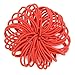 50 Quality Thick Endless Snag Free Hair Band Elastics Bobbles Bands Ponios (Red)