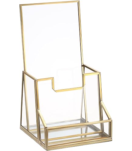 IheDovb Lot de 2 Presentoir A4, T Base Porte Menu Acrylique Transparent A4 Porte Affiche de Table Support A4 pour Restaurants, Hôtels Mariage