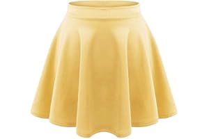 ZEE FASHION Jupe patineuse évasée unie pour fille Taille haute Âge 5-13 ans