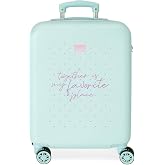 Movom My Favourite place Cabin Suitcase Blue 38x55x20cm Hard ABS Side Combination Lock 35L 2kg 4 Double Wheels Hand Luggage