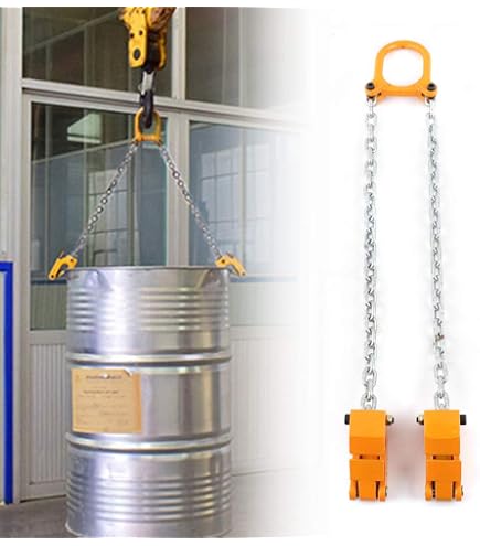 Lève-Baril Vertical 1 Tonne - Palan à Chaîne 2000 Lbs Pour Fûts Métal Et Plastique, Levage Industriel