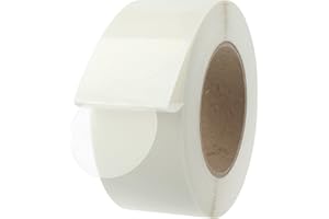 LABELIDENT Verschlussetiketten transparent - Ø 50 mm - 1.250 Klebepunkte auf 1 Rolle(n), 40 mm Kern, Polyethylen selbstklebend