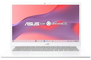 ASUS Chromebook Plus CX3402CBA - Ordenador Portátil de Google 14" Full HD (Intel Core i3-1215U, 8GB RAM, 128GB UFS, ChromeOS) Blanco QWERTY + 1 año de Google AI Pro con Gemini Pro y 2TB