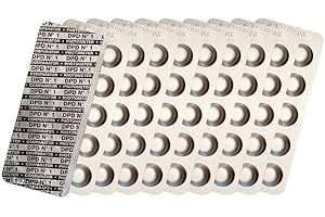 harren24 Pastilles de test photomètre Refill Pack, Chlore DPD1, DPD3, Oxygène actif DPD4, valeur du pH Phenol Red, Alkalinity M, CYA, Testeur d'eau de piscine, convient pour Poollab (100 Pastilles)