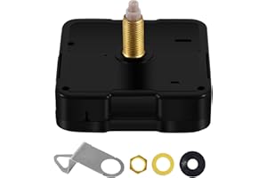 WinTaim Movimento al quarzo, super silenzioso, per orologio da parete, codolo lungo e gambo corto, 8/13/18,5/20/22 mm, fai da te, meccanismo di ricambio di ricambio (senza lancette. serie WT-5168)