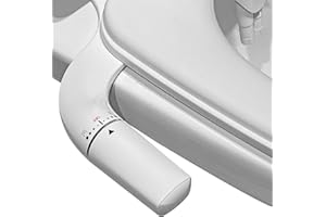 WITHLENT Bidet Einsatz Für Toilette - Ultra Slim Nicht Elektrisch Einsatz Für Toilette,Doppel Düse Bidet Toilettenaufsatz,Front- und Heckreinigung,WC-Aufsatz,Po-Dusche, Taharet,Weiß