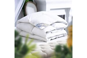 AURA DOWN BEDDING Aura® luksusowa kołdra puchowa 155 x 200 cm, bardzo ciepła | Deluxe 100% puch gęsi, klasa węgierska I | Oeko-Tex Standard 100, nadaje się dla alergików, kołdra zimowa