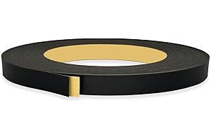 UNMAR Black PVC Edge Banding 15 mm x 7.5 m - Peel and Stick Strong Adhesive, Easy Application - Flexible and Durable Black PVC Edging Tape for Furniture Restoration