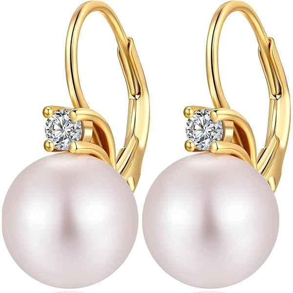 Oorringen twee pareltjes verguld sterling zilver | Shop