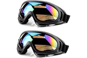 BECILES Okulary narciarskie i snowboardowe, ochrona przed promieniowaniem UV, gogle motocrossowe, kompatybilne z kaskami, przeciwmgielne, okulary narciarskie do jazdy na nartach, motocyklu, rowerze