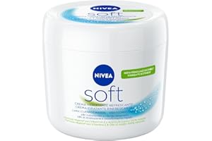 NIVEA Soft (1 x 500 ml), crema multiusos con aceite de jojoba y vitamina E, crema hidratante intensiva para el cuidado de la piel de cara, cuerpo y manos, sin parabenos