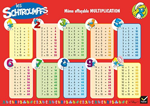 Télécharger Schtroumpfs Mémos multiplication- Cahier de vacances PDF
