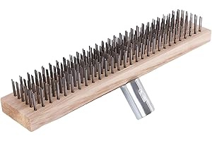 XIIXUUJ Balai À Poils Durs, Anti Mousse Toiture, Balai Exterieur, Brosse À Balai Métallique, Brosse À Récurer Les Sols en Acier Inoxydable, Balai en Fil d'acier pour Nettoyer Et Préparer Votre Sol