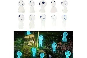 JYNXOR 10 Pièces Lumineux Arbre Elfes, Fantôme Lumineux, Mini Figurine, Figurines Fantômes Lumineuses, Résine Ornement Paysage, pour Les Décorations de Maison et du Jardin