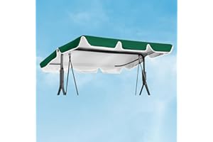 JINFANSHURICH Techo Columpio 210 x 145 cm Impermeable | Funda Repuesto Balancin | Toldo de Reemplazo Universal UV 50 | Cubierta para Columpio de Jardín (Green)