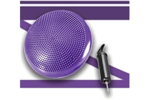 ZZTTLE Coussin d'équilibre pour enfants et adultes - Avec pompe à air - Diamètre : 33 cm - Pour équilibre, yoga, massage, physique, coordination, fitness