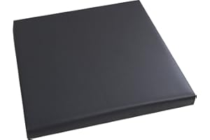 ‎KISSENFABRIK-JUWAN kissenfabrik-juwan Pflegeleichtes Sitzkissen Stuhlkissen Bankkissen 40x40cm Kunstlederbezug in Gastroqualität (anthrazit)