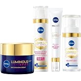 NIVEA Luminous630 Leke Karşıtı Cilt Bakım Seti,G&uuml;nd&uuml;z Y&uuml;z Kremi 50ml,Gece Kremi,Cilt Serumu,G&ouml;z Kremi