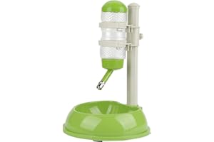 HZTYYIER Ciotola per Acqua per Cani, Regolabile Animali Domestici Ciotola del Cane Distributore di Acqua Bottiglia per Bere Contenitore per Alimenti Ciotola Bottiglia Dispenser in Piedi per Gatti Cani(verde)