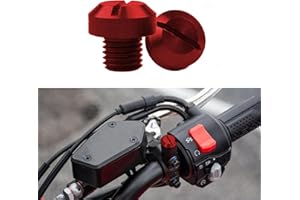 deemars 2PCS Motorrad-Spiegellochstopfen, Motorrad-Spiegelstopfen, M10x1.25 Aluminiumlegierung Motorrad Rückspiegelstopfen, Universal-Motorrad-Zubehör für Honda, Yamaha, Kawasaki, Suzuki (Rot)