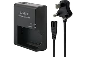 RTDHO LC-E10 Battery Charger LC-E10C LC-E10 LC-E10E Camera Battery Charger Compatible with Canon EOS Rebel T7 T6 T5 T3 T100 4000D 3000D 2000D 1500D 1300D 1200D 1100D Kiss X50 X70 X80 X90 Cameras