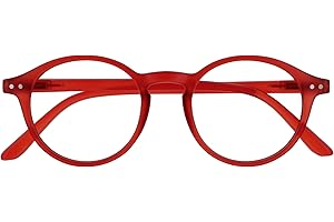 OPULIZE REY Lunettes de Lecture - Montures Rondes Rétro - Rouge Mat - Hommes Femmes - Charnières à Ressort - R56-Z - +2.00