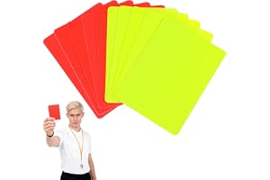 Cobee 10 stycken domarkort, röda och gula fotboll domarkort domarkort domartillbehör domarverktyg fotboll referee-kort för fo