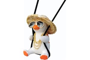 MHYMX Decoration Voiture Canard Oscillant Deco Voiture Interieur Ornement Suspendu de Retroviseur Interieur Voiture Mignon Accessoire Voiture Interieur Convient à Tous Les Modèle