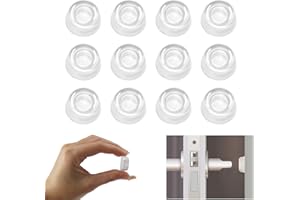 EXIN DECHEN 12 sztuk stoperów do drzwi, przezroczyste, gumowe odbojniki, samoprzylepne, Ø 22 mm, elastyczne, samoprzylepne, okrągłe, gumowe stopki, odbojniki do drzwi, ścian, 12 sztuk