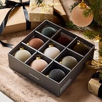 Boules De Noël En Velours 8 Cm Incassables - Lot Avec 9 Modèles Colorés, Décoration élégante Pour Sapin Et Intérieur - 7