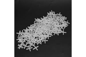 BRAMBLECO 500PCS Tile Spacers - 2mm Tile Spacers - Transparent Plastic Cross Gaskets - Tiling Alignment Tools for Wall Floor Garden Slab DIY Installation (Clear)