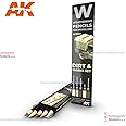 AK Interactice Weathering Pencil Set ~ Dirt and Marks Effects Set 10044