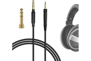 GEEKRIA Cavo audio compatibile con cuffie Sennheiser HD620S, HD599SE, HD599, HD598, HD598SE, HD560S, HD598SR, HD400PRO, HD579, HD569, cavo stereo sostitutivo da 2,5 mm a 3,5 mm (4 piedi/1,2 m)