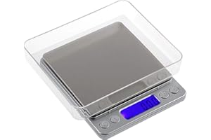 SPLINKTECH Pluscom 0.01g-500g Grams Smart High-precision Electronic LCD Display Pocket Digital Jewelry Gold Parcel Postal Weight Weighing Cooking Food Kitchen Scale Ultra Slim Design Batteries Included