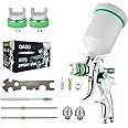 Supvox Paint Spray Gun Set For Painting Machine, Spray Paint Gun With 3 Nozzles 1.4/1.7/2Mm And 600Cc Cups, Adjustable Spray Gun For Car Primer, Furniture Finish, Leather Finish, Green