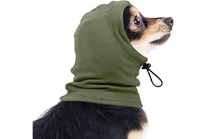 Katzinst Hunde-Schlauchschal für Den Hals und Ohrenwärmer für Hunde, Ohrenschützer, Angstlinderung und Beruhigung von Hundeohren,Reduziert Lärm,Grün‌ S