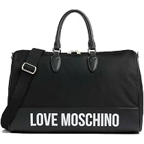 Love Moschino Damen Mini Schultertasche - Rundes Design, Abnehmbarer Kettengurt, Herz-Reißverschluss, PU Leder