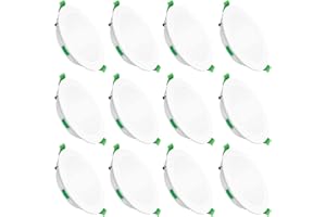 ALUSSO LED Einbaustrahler Ultra Flach 7W 230V, Dimmbar LED Deckenspots 580lm 30mm Einbautiefe, Warmweiß 3000K Neutralweiß 4000K Kaltweiß 6500K Einbauleuchten IP44 für Badezimmer Wohnzimmer, 12er Set