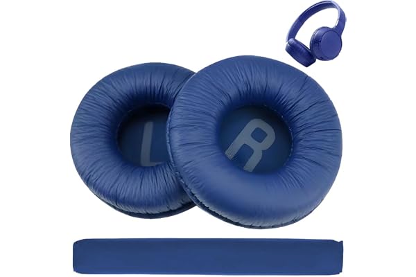 1 par öronkuddar och 1 pannband för JBL Tune600 T500BT T450 T450BT JR300 JR300BT hörlurar 70 mm