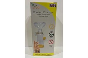VED Chambre d'espacement pour inhalateur d'animaux (Comfort Chamber) pour une meilleure respiration de votre chat et de votre compagnon à quatre pattes (Jaune)