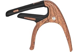 SGPRO Capos for Acoustic Guitars, Electric Guitars and Ukulele, Superior Zinc Alloy and Silicone Made (Minimalist Woodgrain)