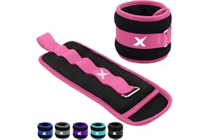 XN8 SPORTS Xn8 Neoprene Ankle Weights With Strap, Pair of (0.5kg,1kg,1.5kg,2kg,2.5kg,3kg) Leg Weights, Wrist Weights, Arm Weights for Home Fitness, Strength Training, Running, Walking, Gym, Workout, Aerobics