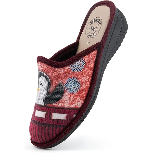 JOMIX Pantofole Donna Invernali Anatomiche Ciabatte Ortopediche Peluche Calde Memory Anziane Ciabatte Gatto Animali Natalizi da Casa TD9206 Blu 38