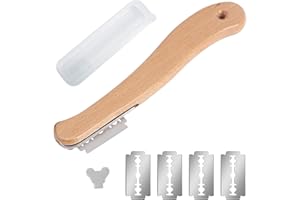 SEABABOO Outil de Coupe de boulangers à Pain Pâte à Pain Boulanger Couteau de Boulanger Lame a Pain Porte boulanger Couteau a pain Bread Grignette Lame a Pain Porte Livré avec boite et 5 lames