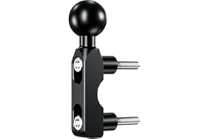 BRCOVAN Aluminum Alloy Mount Base with 1'' TPU Ball for Motorcycle Brake/Clutch Reservoir Compatible with RAM Mounts B Size 1'' Ball Double Socket Arm & Bike Motorcycle Phone Holder
