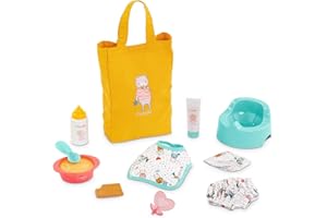 Corolle - Grand Coffret Nurserie, 11 accessoires, pour poupon 30 cm, dès 18 mois, Safran, 9000110770