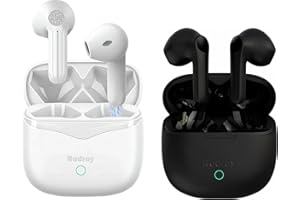 4T4+ Wireless Earbuds, Wireless Headphones Bluetooth Headphones 3D HiFi Stereo Headphones with Charging Case, Noise Cancellation in-Ear Built-in Mic, IPX6 Waterproof for Work, Sport/Fitness/Work