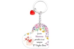 musoeica Festa dei Nonni Regalo Portachiavi, Regalo Nonna Nonno Regali per Natale Compleanno Festa della Mamma Festa del Papà da Nipote Nipoti, Idee Set Regali Utile Originali Nonni Portachiavi